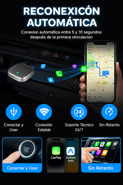 CarPlay sin cables en segundos – Nocabl™ 2025 🚗
